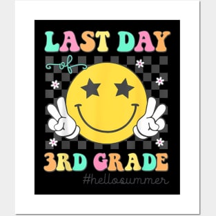 Last Day Of 3rd Grade Hello Summer School Graduation Girls Posters and Art